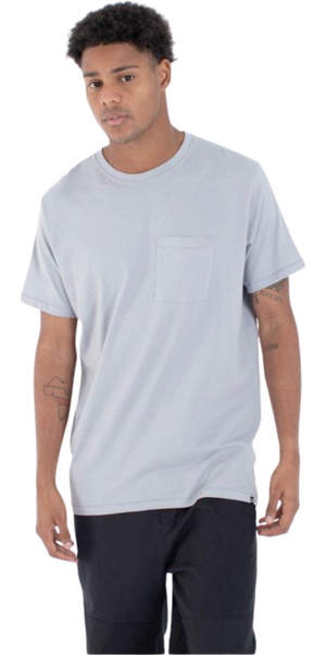 2026 Hurley Mens Low Tide Pocket Short Sleeve Tee MTSEU00024 - Thunder Blue Solid